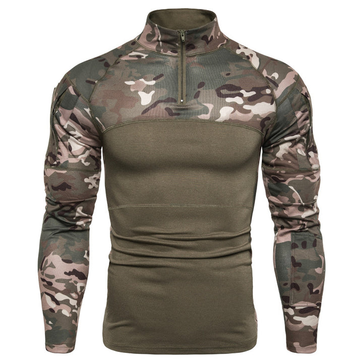 Herren Funktionsshirt mit Stehkragen und innovativem Camouflage-Design Echoarchiv