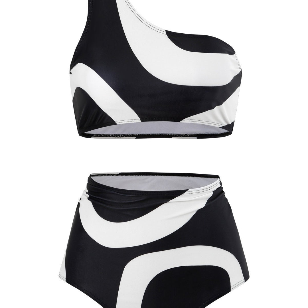 Damen Bikiniset mit asymmetrischem Oberteil und eleganter Wickel-Rock Echo Archiv