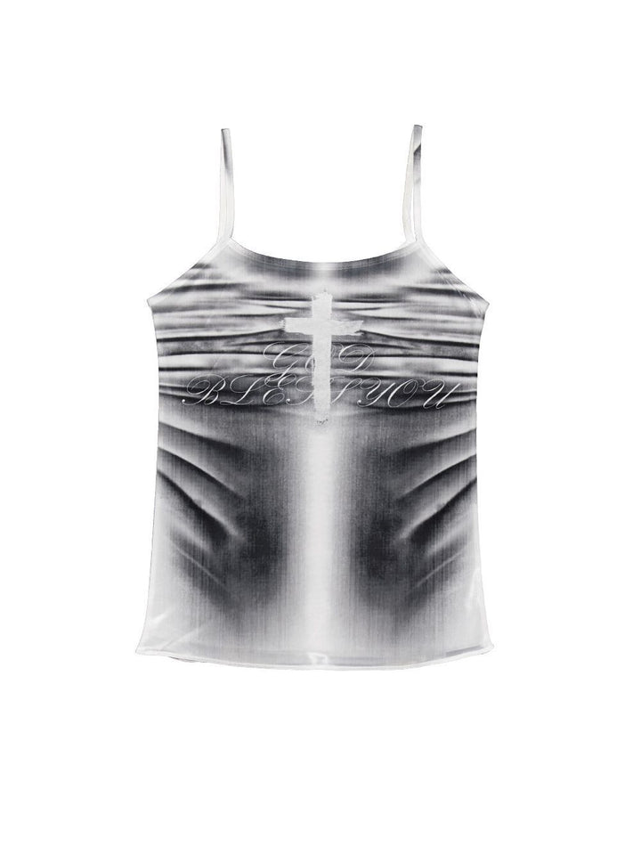 Damen lässiges Tanktop mit kreativem Grafikdesign Echo Archiv