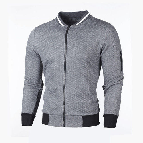 Herren Sweatjacke mit hochwertiger Struktur und sicherer Reißverschlusstasche – Taviero