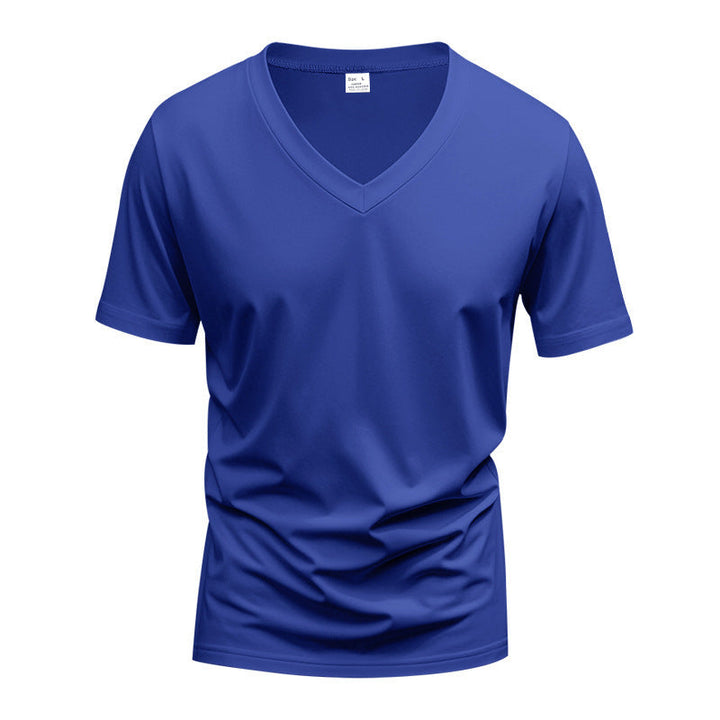 Herren Funktions-T-Shirt mit V-Ausschnitt aus atmungsaktivem Material Echoarchiv