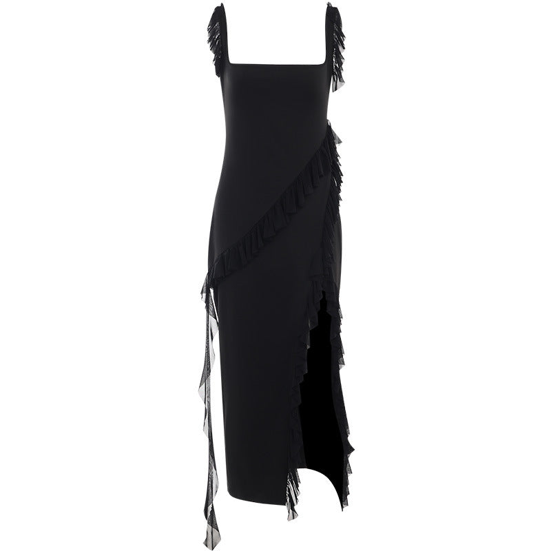 Damen verspieltes Rüschensommerkleid Echo Archiv