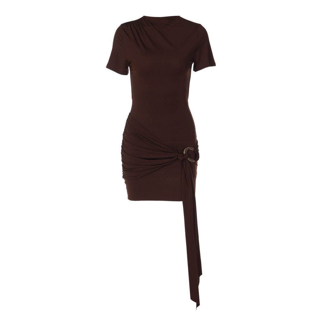 Damen Figurbetontes Kleid mit Drapierung und Schlaufe Echo Archiv
