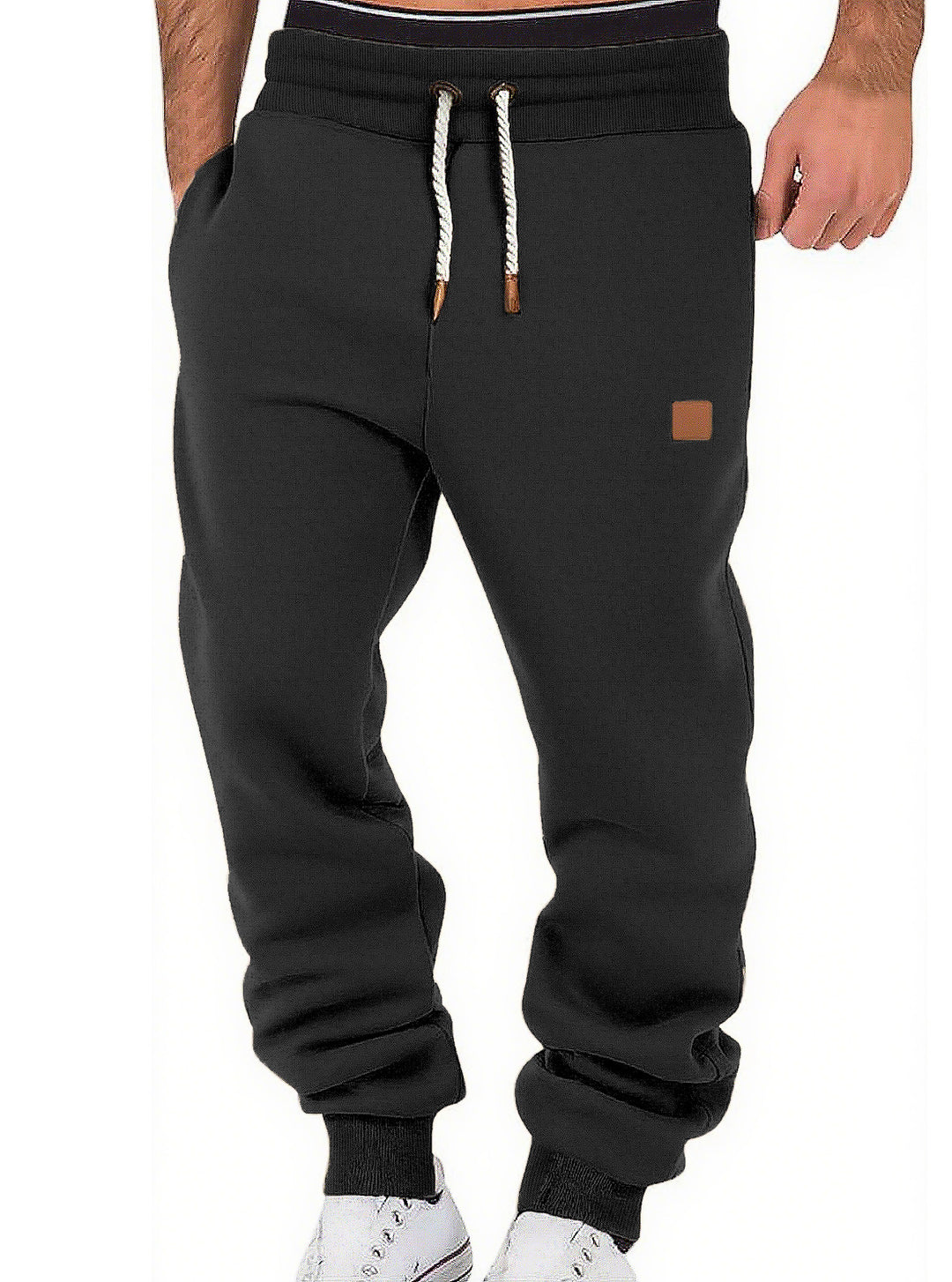 Herren Relax-Fit Fleece-Jogginghose mit Bündchen und Kordelzug Echoarchiv