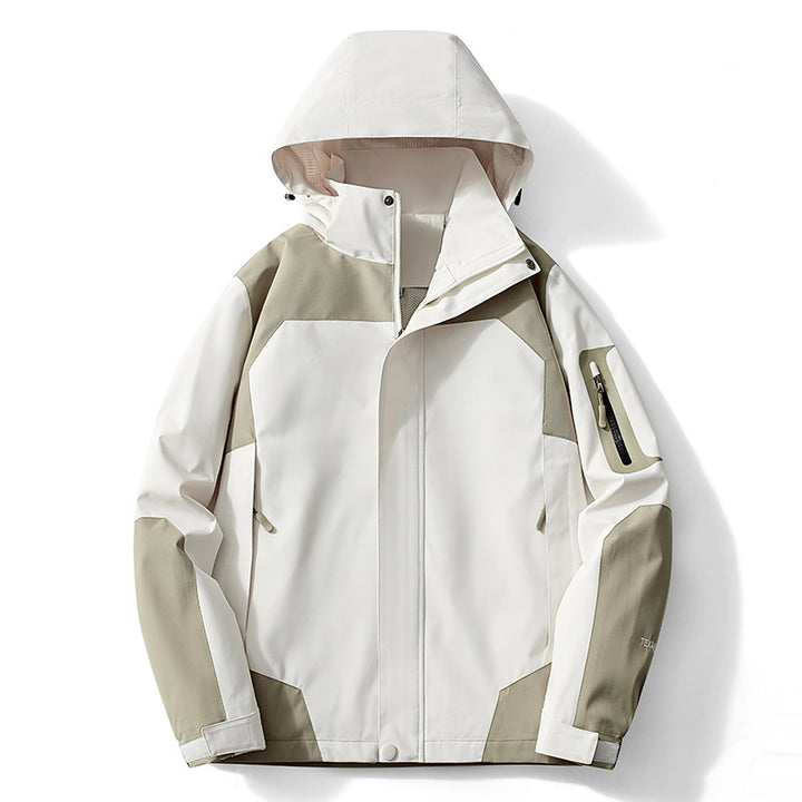 Herren technische Softshell-Kapuzenjacke mit Kontrastpaneelen und Reißverschluss-Ärmeltasche Echo Archiv