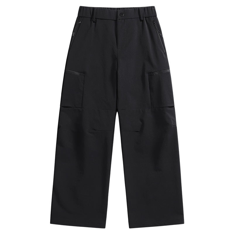 Herren Technische Utility-Cargo-Hose mit weitem Bein, elastischem Bund & Reißverschlusstaschen Echo Archiv
