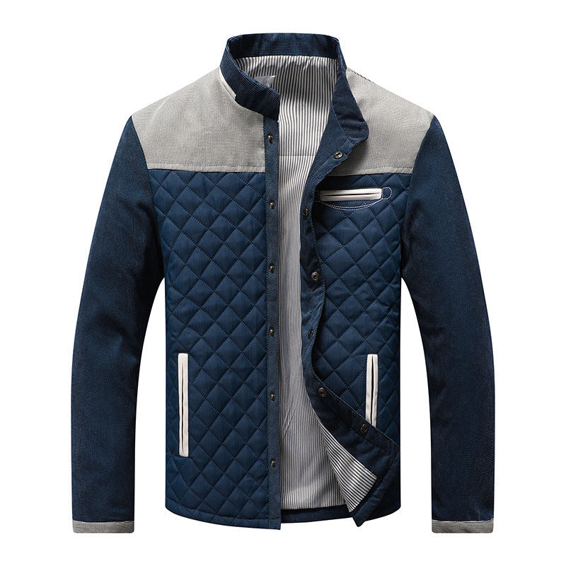 Herren gesteppte Freizeitjacke mit modischem Kragen Echoarchiv