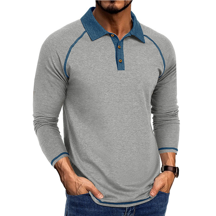 Herren Sportliches Langarm-Poloshirt mit modischem Raglan-Schnitt Echoarchiv