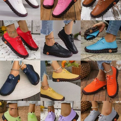 Damen Leichter, weicher Slipper mit handgenähter Gummisohle und elastischer Schnürung Echo Archiv