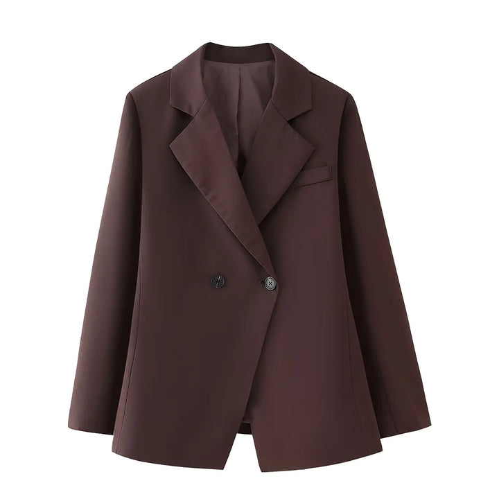 Damen nan oversized Longblazer mit kastigem Schnitt Reverskragen und verdeckter Brustpaspel Echo Archiv