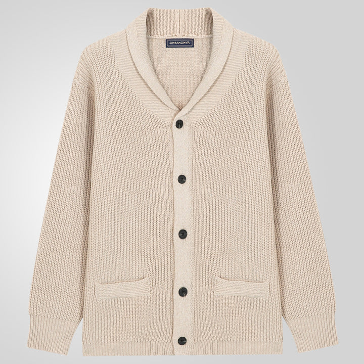 Herren Strickjacke mit strukturiertem Design und eleganten Knöpfen Echoarchiv