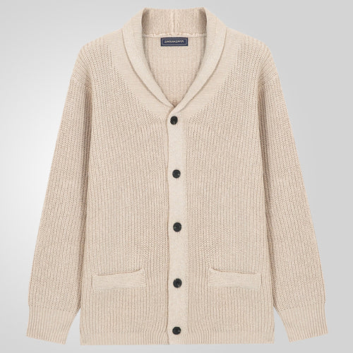 Herren Strickjacke mit strukturiertem Design und eleganten Knöpfen Echoarchiv