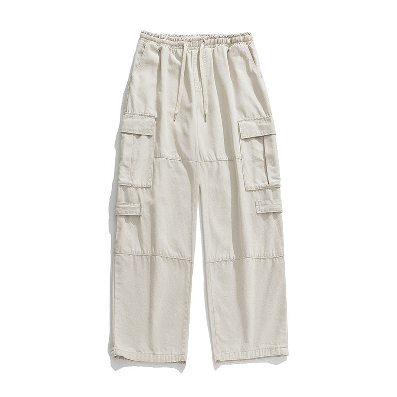 Unisex Weite Cargo-Freizeithose mit elastischem Bund, Tunnelzug und mehrfachen Klappentaschen Echo Archiv