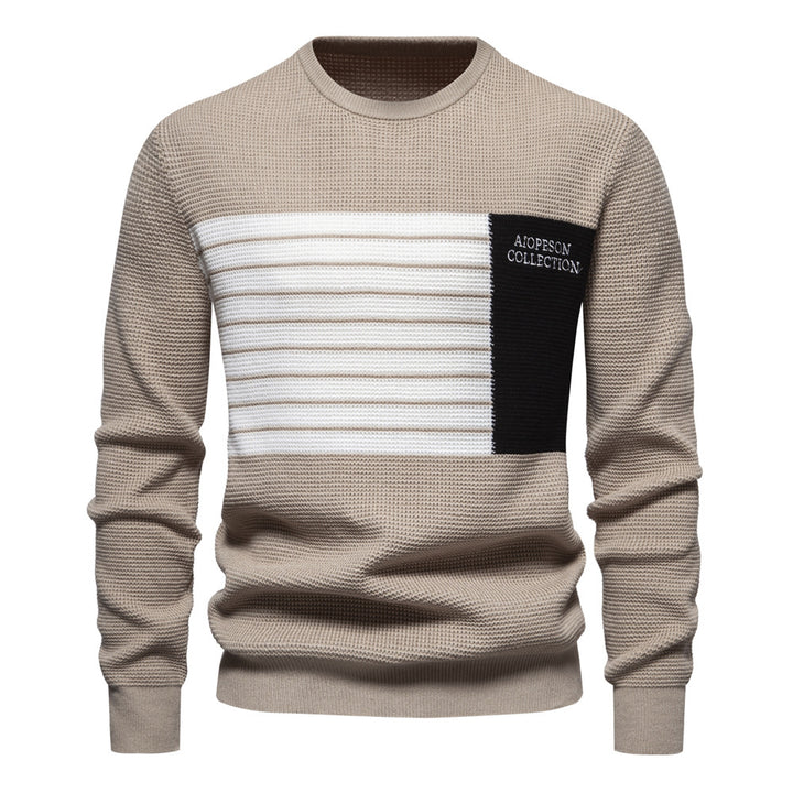 Herren Pullover mit modernem Strukturdesign und auffälligen Farbdetails Echoarchiv