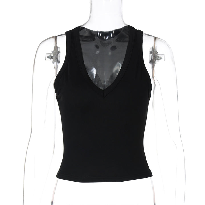 Damen körperbetontes V-Neck Top aus elastischem Material Echo Archiv