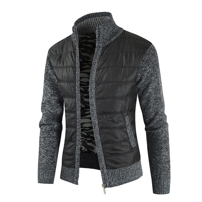 Herren modische Steppjacke mit Strickdetails Echoarchiv
