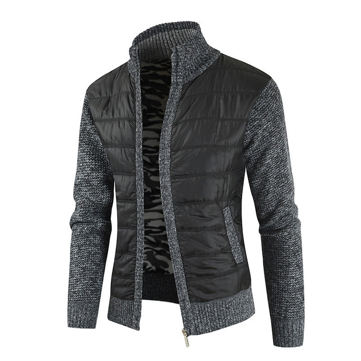 Herren modische Steppjacke mit Strickdetails Echoarchiv