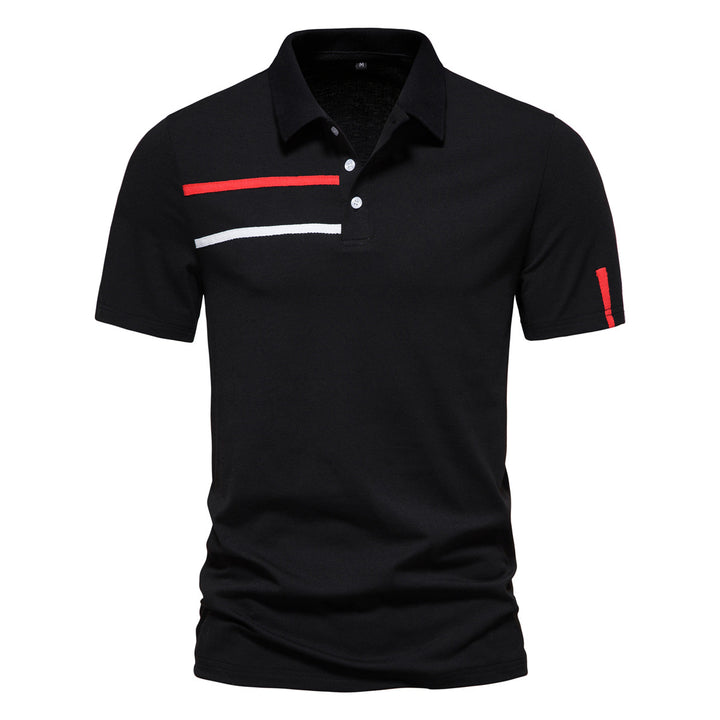 Herren Poloshirt mit kreativem Farbdesign und modischen Akzenten Echoarchiv