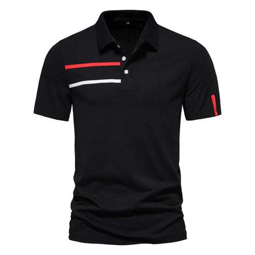 Herren Poloshirt mit kreativem Farbdesign und modischen Akzenten Echoarchiv