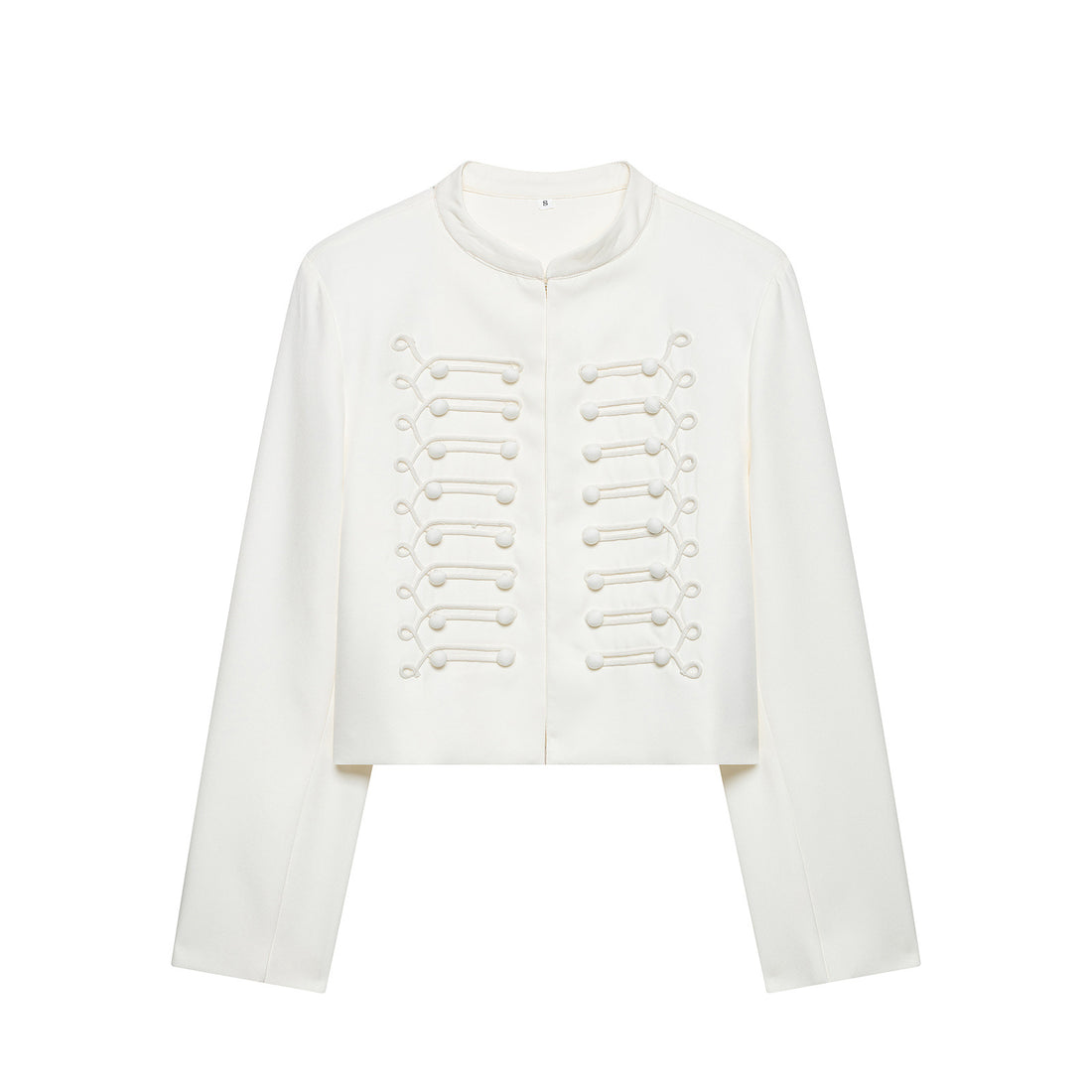Damen Korddetail-Bolerojacke mit Stehkragen und Paraderiegel-Optik Echo Archiv