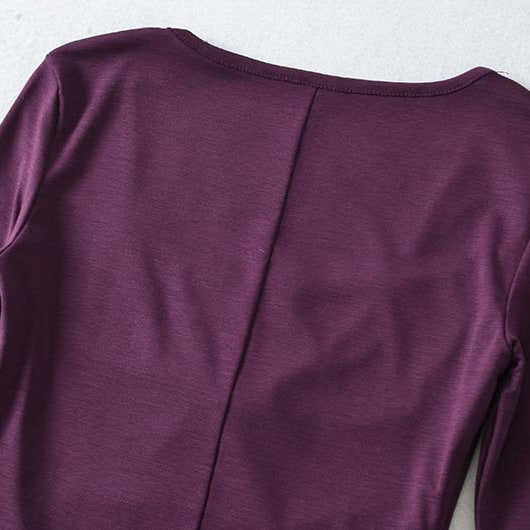 Damen Lagen‑Look Shirt mit Knotenfront, Dreiviertelärmel und integriertem Untertop Echoarchiv