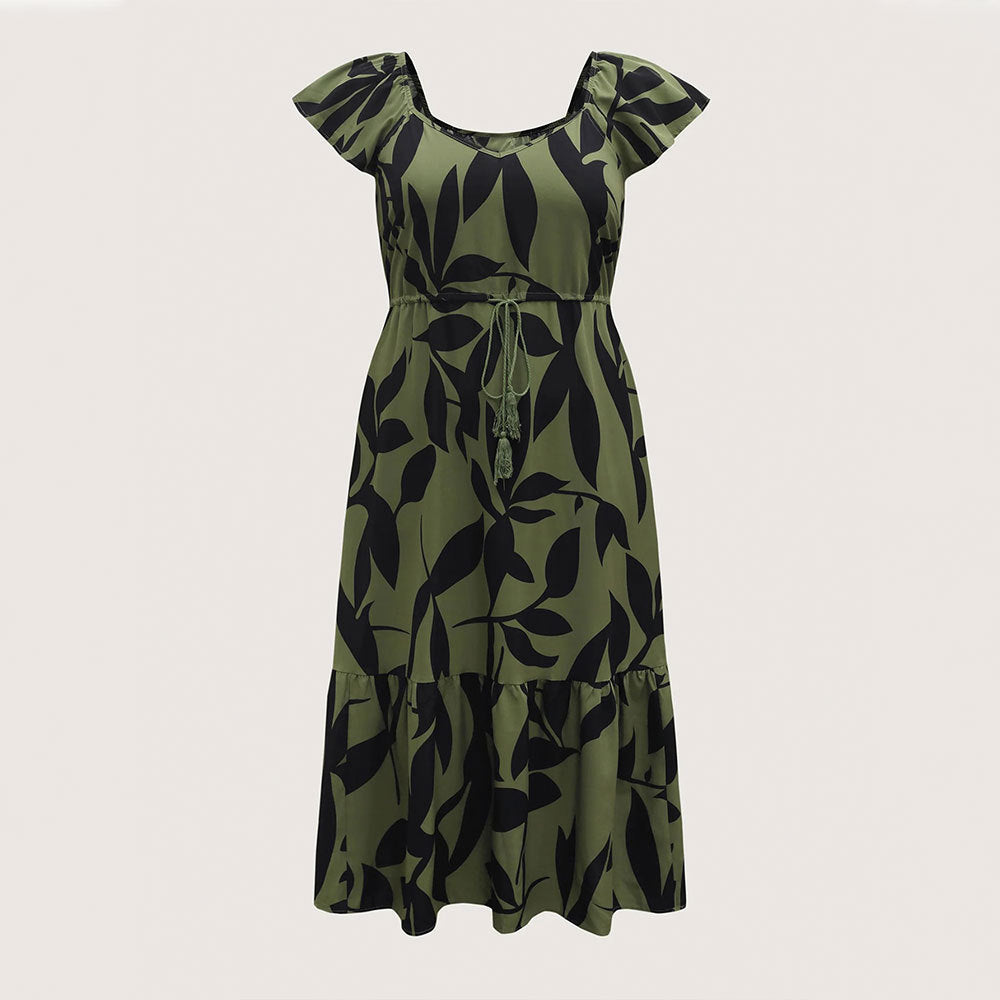 Damen Maxikleid mit floralem Muster und taillierter Silhouette Echo Archiv