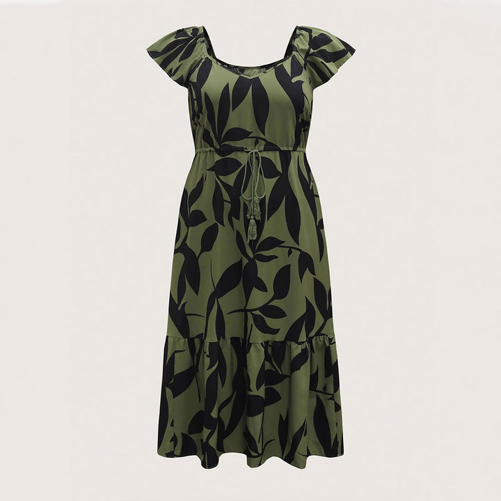 Damen Maxikleid mit floralem Muster und taillierter Silhouette Echo Archiv