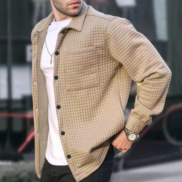 Herren Strickjacke mit strukturierter Oberfläche und praktischen Taschen Echoarchiv