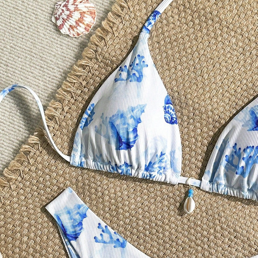 Damen Triangel-Bikini mit maritimer Muscheldekoration Echo Archiv