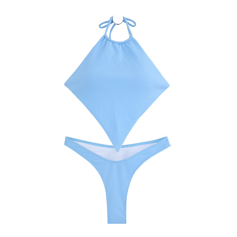 Damen Bikini-Set mit raffiniertem Wickeloberteil und hoch tailliertem Höschen Echo Archiv