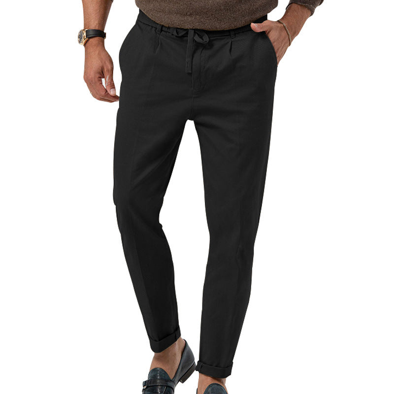 Herren Elegante Leinenhose mit elastischem Bund und praktischen Taschen Echoarchiv