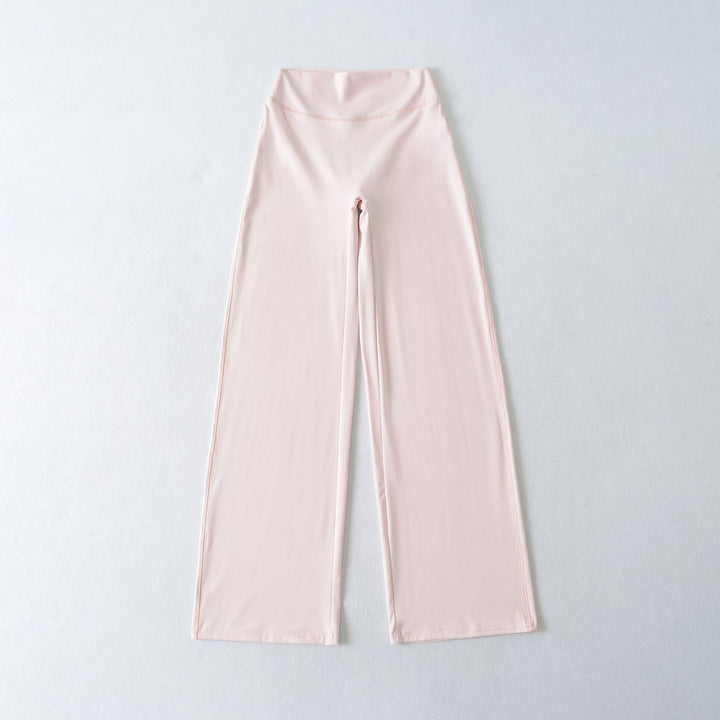 Damen Weite High Waist Loungehose aus Stretchjersey mit fließendem Schlag Echoarchiv