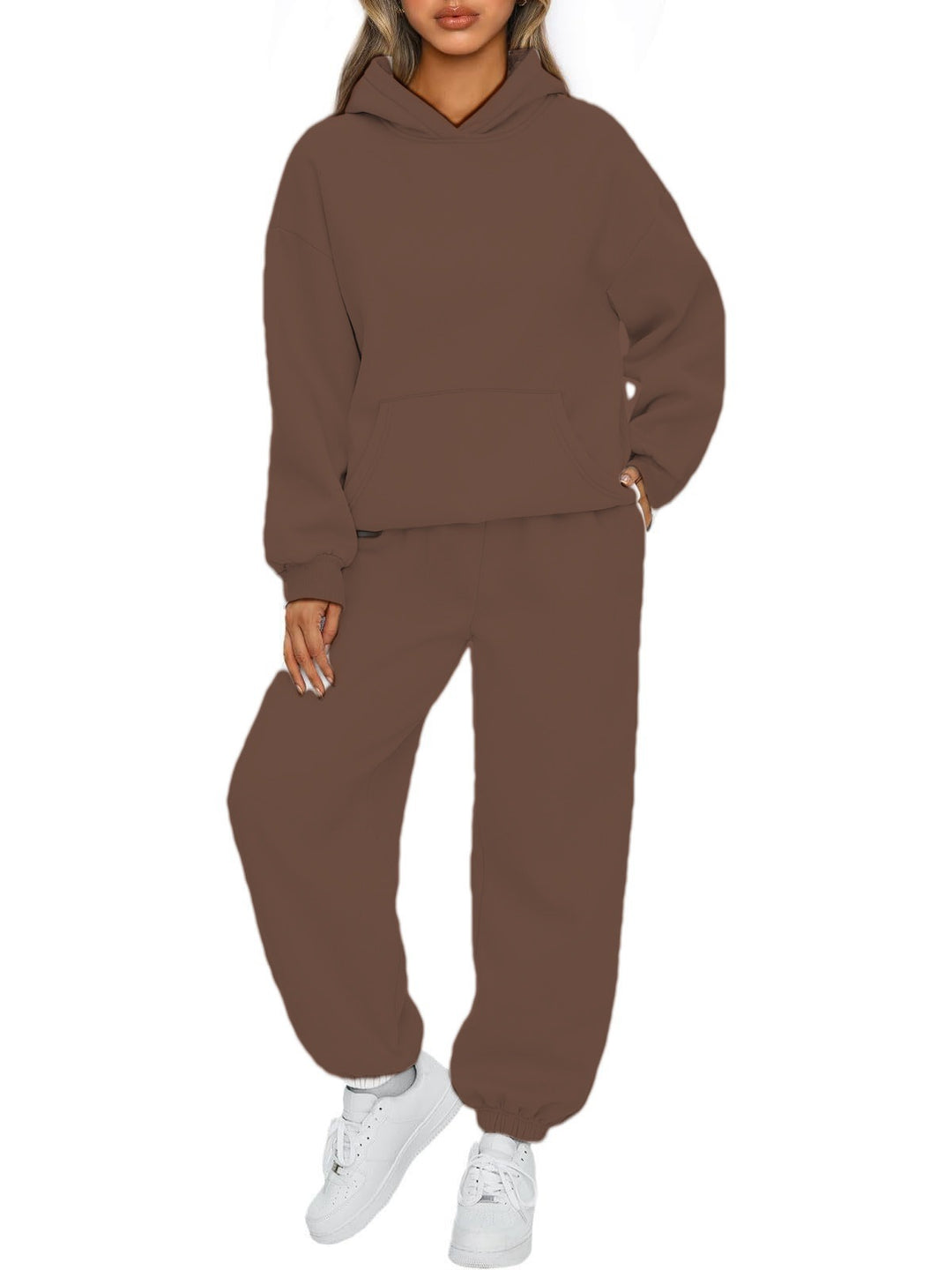 Damen nan Oversized Hoodie- und Jogginghose-Set aus weicher Baumwollmischung Echo Archiv