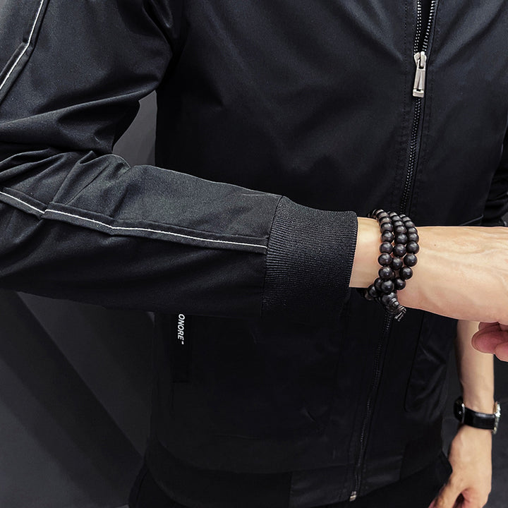 Herren modische Bomberjacke mit elastischen Bündchen und praktischen Taschen Echoarchiv