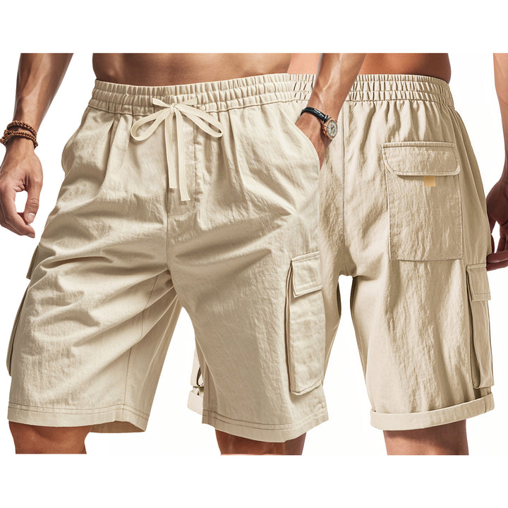 Herren strapazierfähige Cargo-Shorts mit elastischem Bund und praktischen Seitentaschen Echoarchiv