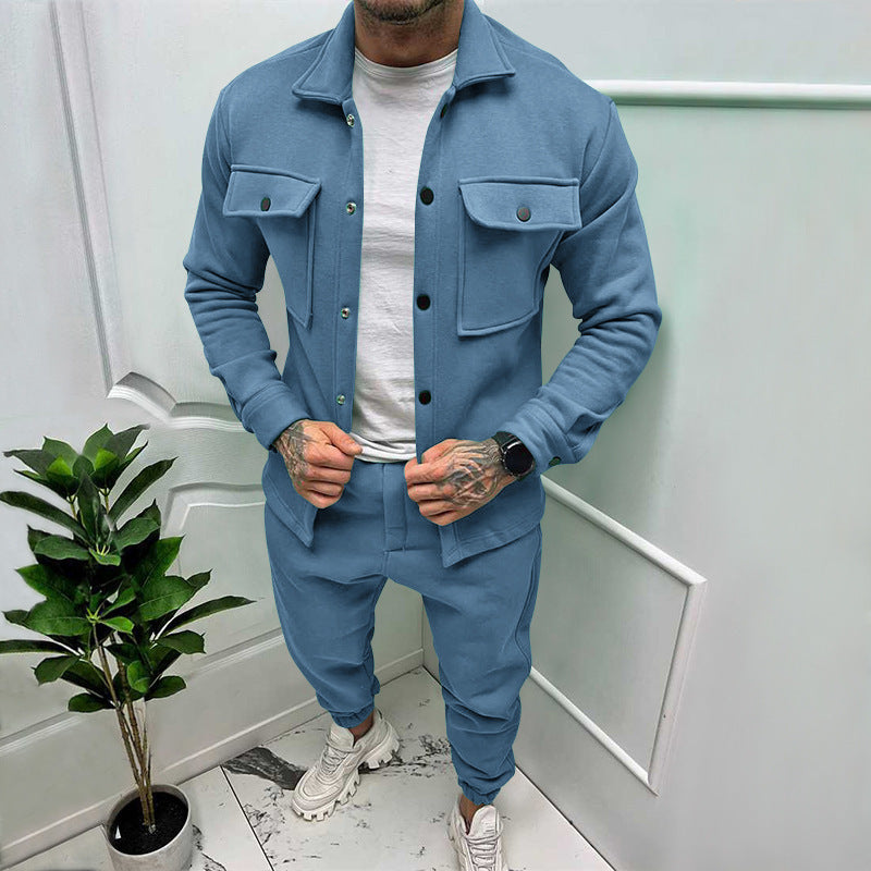 Herren Freizeit-Set aus hochwertigem Jersey mit komfortablem Schnitt und praktischen Taschen Echoarchiv