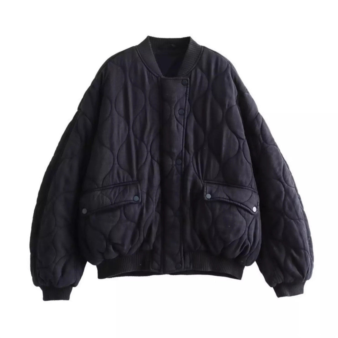 Damen Oversize Steppjacke mit hohen Kragen – Célinea