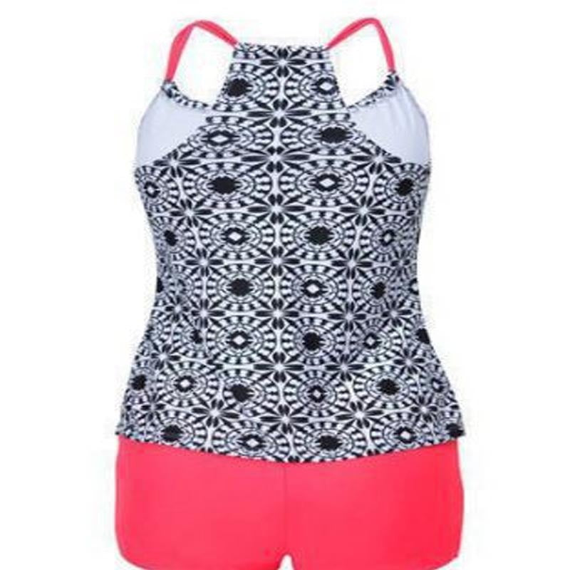 Damen Sport-Tankini mit modischem Mustermix und komfortablen Badeshorts Echo Archiv
