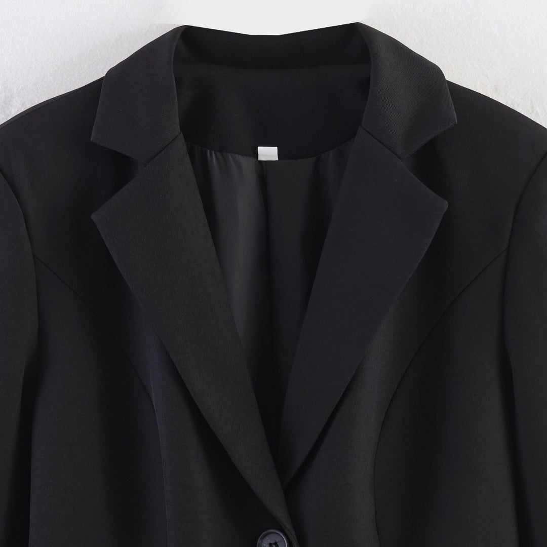 Damen Taillierter Blazer mit Spitzensaum und Pattentaschen Echoarchiv