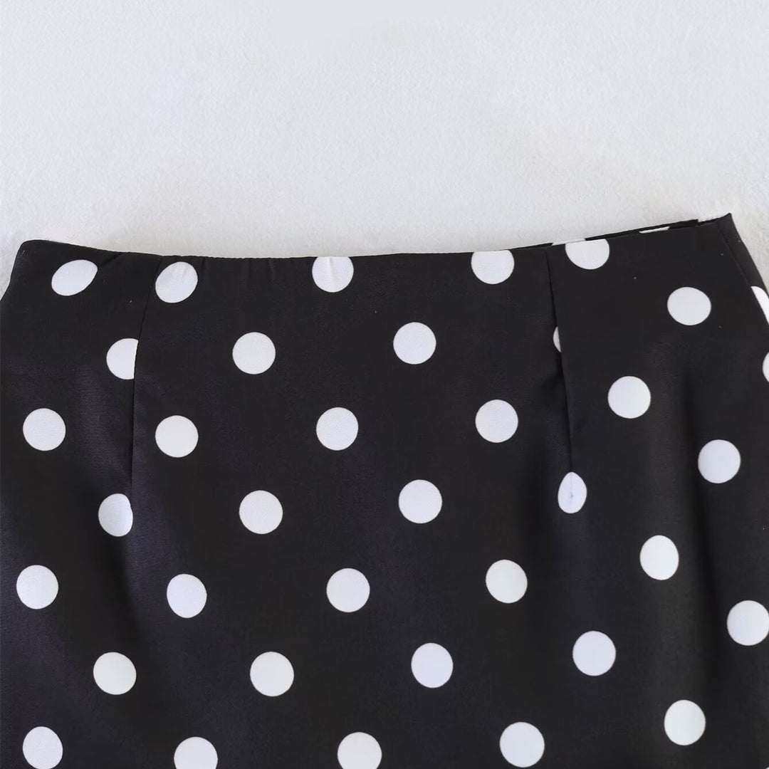 Damen Minirock mit trendigem Punkte-Design und elastischem Bund Echo Archiv