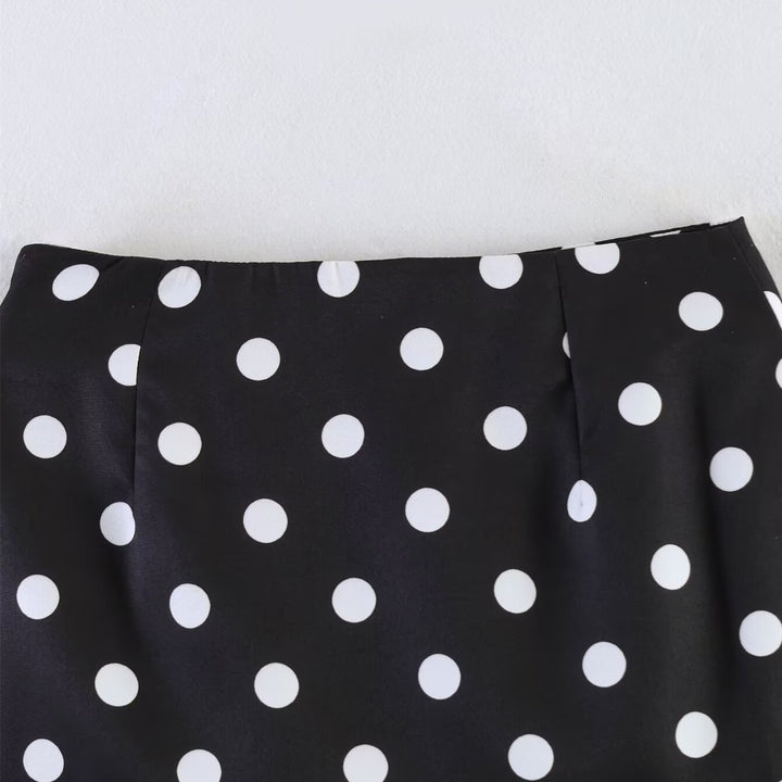 Damen Minirock mit trendigem Punkte-Design und elastischem Bund Echo Archiv