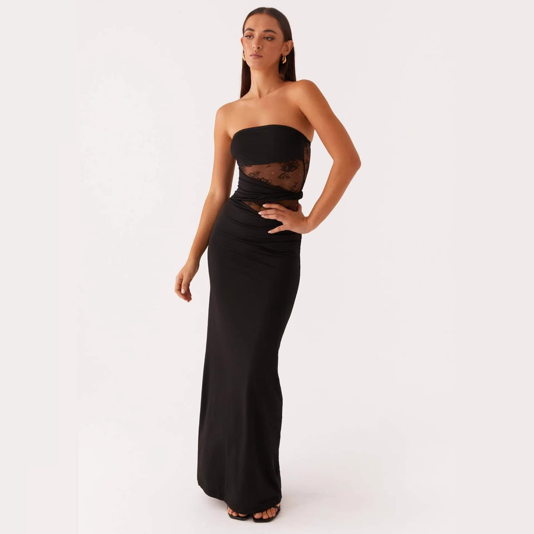 Damen Elegantes Minikleid mit verführerischem Spitzenoberteil und figurbetontem Schnitt Echo Archiv