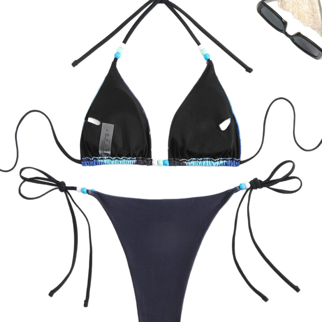 Damen Triangel-Bikini mit modischen Perlendetails Echo Archiv