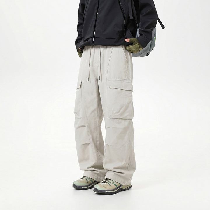 Herren Baggy-Cargo-Hose mit tiefem Schritt, Oversized-Silhouette und aufgesetzten Utility-Taschen Echo Archiv