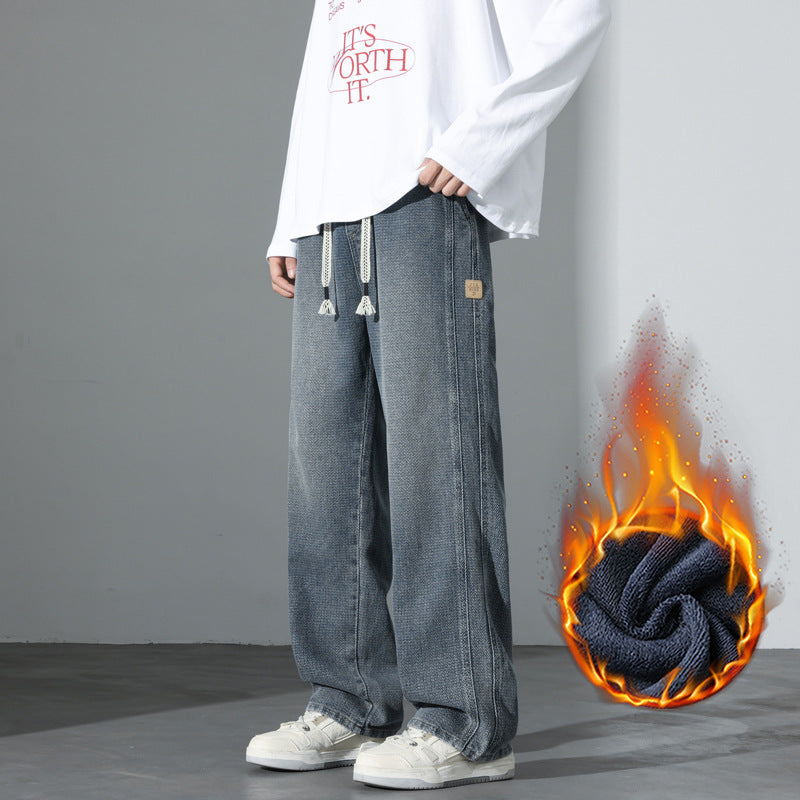 Herren Weite Vintage-Denim-Freizeithose mit Tunnelzug und relaxed Fit Echo Archiv
