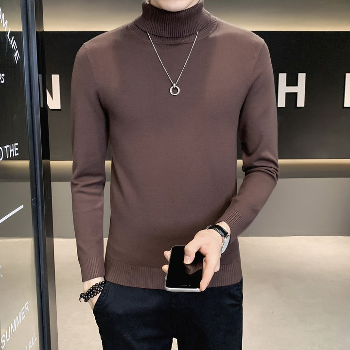 Herren Pullover mit hohem Kragen aus weicher Strickware Echoarchiv
