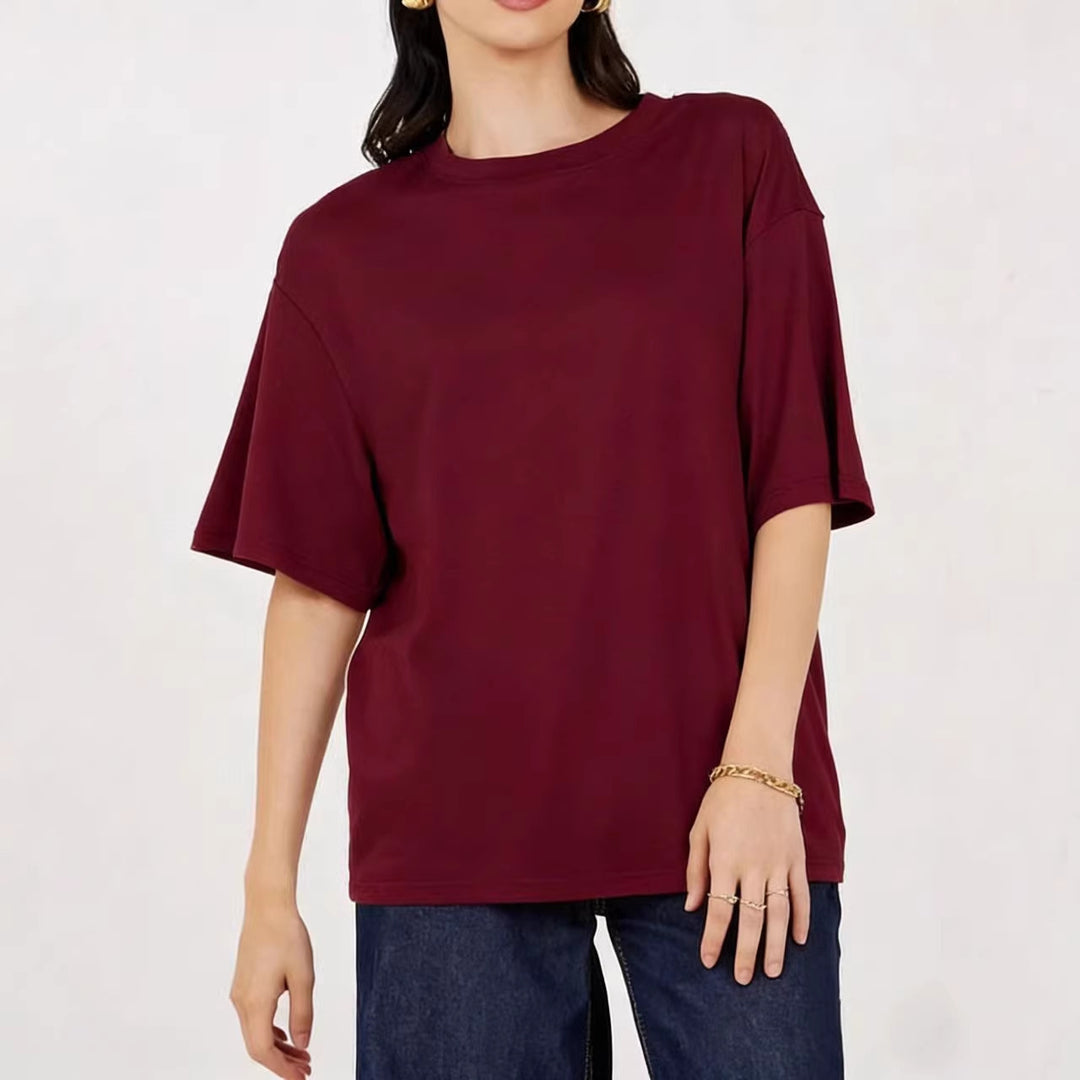 Damen Übergröße Shirt mit lässigem Schnitt und kurzarm Echo Archiv