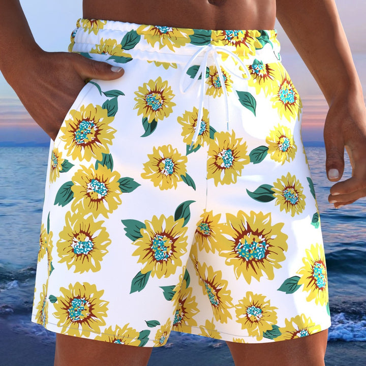 Herren Badeshorts mit modernem Streifen-Design und elastischem Bund Echo Archiv