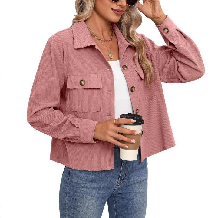 Damen Cordjacke mit zwei Brusttaschen Echoarchiv