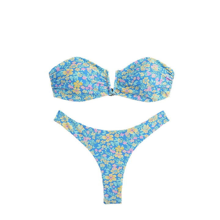 Damen Bandeau-Bikini mit floralem Design und elegantem Verschluss Echo Archiv